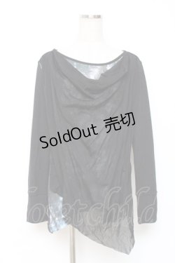 画像1: Rozen Kavalier / ドレープレイヤードプリントトップス  黒 Y-25-12-10-043-OO-TO-SZ-ZS