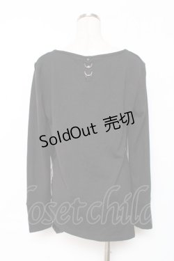 画像3: Rozen Kavalier / ドレープレイヤードプリントトップス  黒 Y-25-12-10-043-OO-TO-SZ-ZS