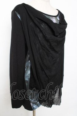 画像4: Rozen Kavalier / ドレープレイヤードプリントトップス  黒 Y-25-12-10-043-OO-TO-SZ-ZY