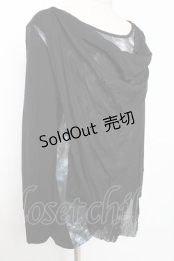 画像4: Rozen Kavalier / ドレープレイヤードプリントトップス  黒 Y-25-12-10-043-OO-TO-SZ-ZS