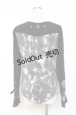 画像3: Ozz Croce / タイダイ切替ベルトデザイントップス  黒×グレー Y-25-12-10-044-OO-TO-SZ-ZY