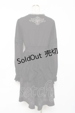 画像3: Ozz oneste / 裾シャンデリアプリントワンピース  黒 Y-25-12-10-045-OO-OP-SZ-ZS