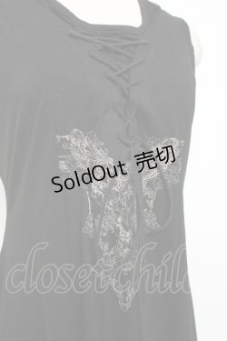 画像4: Rozen Kavalier / プリントノースリーブチュニック  黒 Y-25-12-10-046-OO-TO-SZ-ZY