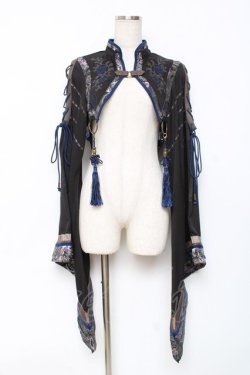 画像1: Ozz oneste / 花鳥龍月ボレロ  黒×紺 Y-25-12-10-047-OO-TO-SZ-ZY