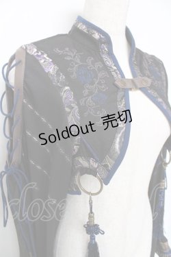 画像4: Ozz oneste / 花鳥龍月ボレロ  黒×紺 Y-25-12-10-047-OO-TO-SZ-ZY