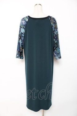 画像2: Qutie Frash / 龍ptロングカットソー  黒×ブルーグリーン Y-25-12-10-048-QU-TO-SZ-ZY