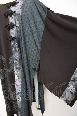 画像4: Qutie Frash / 着物袖ロングカットソー  黒 Y-25-12-10-049-QU-TO-SZ-ZY