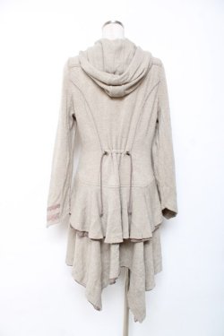 画像2: Rozen Kavalier / プリント入りフードフリルZIPカーディガン  ベージュ Y-25-12-10-051-OO-TO-SZ-ZY