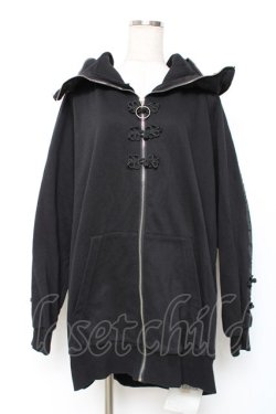 画像1: REFLEM / チャイナボリュームネックブルゾン F 黒 Y-25-12-10-053-PU-JA-SZ-ZY