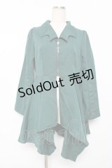 axes femme POETIQUE / コウモリカラーイレヘムジャケット M グリーン Y-25-12-10-055-AX-JA-SZ-ZY