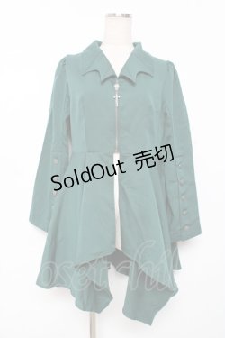 画像1: axes femme POETIQUE / コウモリカラーイレヘムジャケット M グリーン Y-25-12-10-055-AX-JA-SZ-ZY