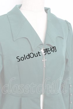 画像3: axes femme POETIQUE / コウモリカラーイレヘムジャケット M グリーン Y-25-12-10-055-AX-JA-SZ-ZY