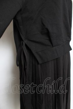 画像3: axes femme / プリーツドッキングワンピース M 黒 Y-25-12-10-057-AX-OP-SZ-ZY