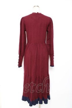 画像2: axes femme / チョーカー風ニットワンピース F ワイン Y-25-12-10-058-AX-OP-SZ-ZY