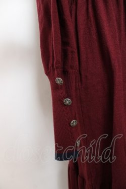 画像3: axes femme / チョーカー風ニットワンピース F ワイン Y-25-12-10-058-AX-OP-SZ-ZY