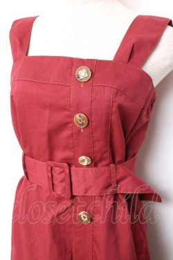 画像3: axes femme / モチーフボタンジャンスカ M 赤 Y-25-12-10-059-AX-OP-SZ-ZY