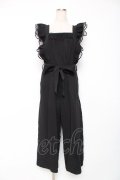 axes femme / フリル×レースサロペット M 黒 Y-25-12-10-061-AX-OP-SZ-ZY