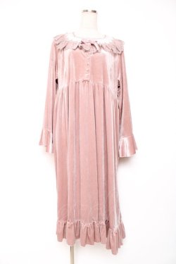 画像1: Kurumi Collaboration / マダムノクターンルームワンピース M 中桃 Y-25-12-10-064-LO-OP-SZ-ZY