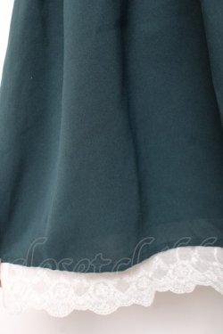 画像4: axes femme POETIQUE / 刺繍襟付きシスターワンピース M グリーン Y-25-12-10-067-AX-OP-SZ-ZY