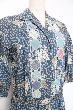 画像4: PINK HOUSE / シロツメクサパッチワークワンピース  ブルー Y-25-12-10-068-LO-OP-SZ-ZY