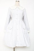 Angelic Pretty / Macaron Tweedワンピース  サックス Y-25-12-10-070-AP-OP-SZ-ZY