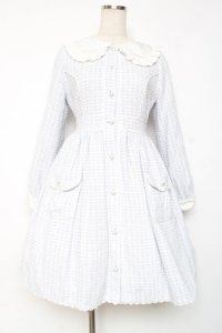 Angelic Pretty / Macaron Tweedワンピース  サックス Y-25-12-10-070-AP-OP-SZ-ZY