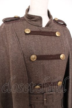 画像3: axes femme / ナポレオンマント風コート M 茶 Y-25-12-10-074-AX-CO-SZ-ZY