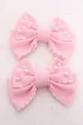 Angelic Pretty / パールリボンクリップセット  ピンク Y-25-12-10-011-AP-AC-SZ-ZY