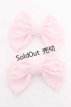 画像1: Angelic Pretty / パールリボンクリップセット  ピンク Y-25-12-10-011-AP-AC-SZ-ZY