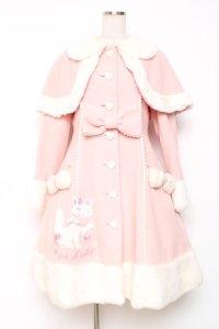 Angelic Pretty / おでかけショコラちゃんアップリケコート  ピンク Y-25-12-10-076-AP-CO-SZ-ZY
