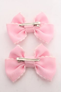 画像2: Angelic Pretty / パールリボンクリップセット  ピンク Y-25-12-10-011-AP-AC-SZ-ZY