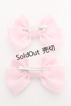 画像2: Angelic Pretty / パールリボンクリップセット  ピンク Y-25-12-10-011-AP-AC-SZ-ZY