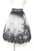 abilletage / ヴィランズ柄シフォンスカート(ミディアム)  黒 Y-25-12-10-080-GO-SK-SZ-ZY