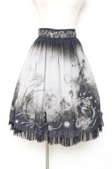 abilletage / ヴィランズ柄シフォンスカート(ミディアム)  黒 Y-25-12-10-080-GO-SK-SZ-ZY