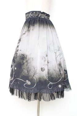 画像2: abilletage / ヴィランズ柄シフォンスカート(ミディアム)  黒 Y-25-12-10-080-GO-SK-SZ-ZY