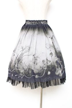 画像3: abilletage / ヴィランズ柄シフォンスカート(ミディアム)  黒 Y-25-12-10-080-GO-SK-SZ-ZY