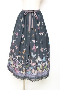 abilletage / バタフライスカート(ロング)  黒 Y-25-12-10-081-GO-SK-SZ-ZY