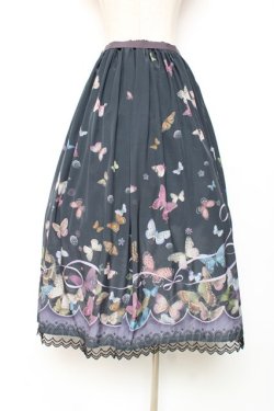 画像2: abilletage / バタフライスカート(ロング)  黒 Y-25-12-10-081-GO-SK-SZ-ZY