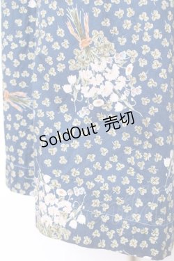 画像4: PINK HOUSE / クローバー&シロツメクサスカート  ブルー Y-25-12-10-082-LO-SK-SZ-ZY