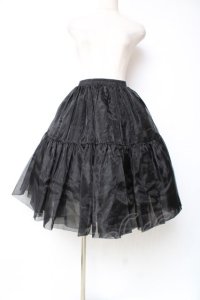 Hoshibako Works / 60cm ボリュームチュールパニエスカート  ブラック Y-25-12-10-086-LO-SK-SZ-ZY