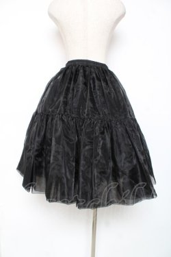 画像2: Hoshibako Works / 60cm ボリュームチュールパニエスカート  ブラック Y-25-12-10-086-LO-SK-SZ-ZY