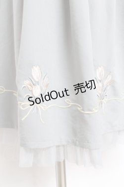 画像4: axes femme / ブーケ刺繍タックスカート M ミント Y-25-12-10-087-AX-SK-SZ-ZS