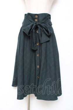 画像1: axes femme / コルセット風ベルトスカート M グリーン Y-25-12-10-088-AX-SK-SZ-ZY