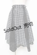 axes femme / パターン切替チェックスカート M 黒 Y-25-12-10-090-AX-SK-SZ-ZI