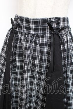 画像3: axes femme / パターン切替チェックスカート M 黒 Y-25-12-10-090-AX-SK-SZ-ZY