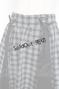 画像3: axes femme / パターン切替チェックスカート M 黒 Y-25-12-10-090-AX-SK-SZ-ZI