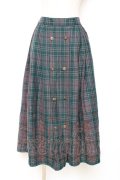 axes femme / フロッキーチェックスカート M グリーン Y-25-12-10-091-AX-SK-SZ-ZY