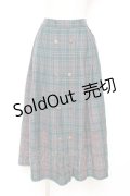 axes femme / フロッキーチェックスカート M グリーン Y-25-12-10-091-AX-SK-SZ-ZI