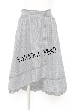 画像1: axes femme POETIQUE / 千鳥格子ボタンスカート M 黒 Y-25-12-10-092-AX-SK-SZ-ZY