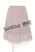 axes femme / バラ刺繍ペチスカート M 茶 Y-25-12-10-095-AX-SK-SZ-ZY